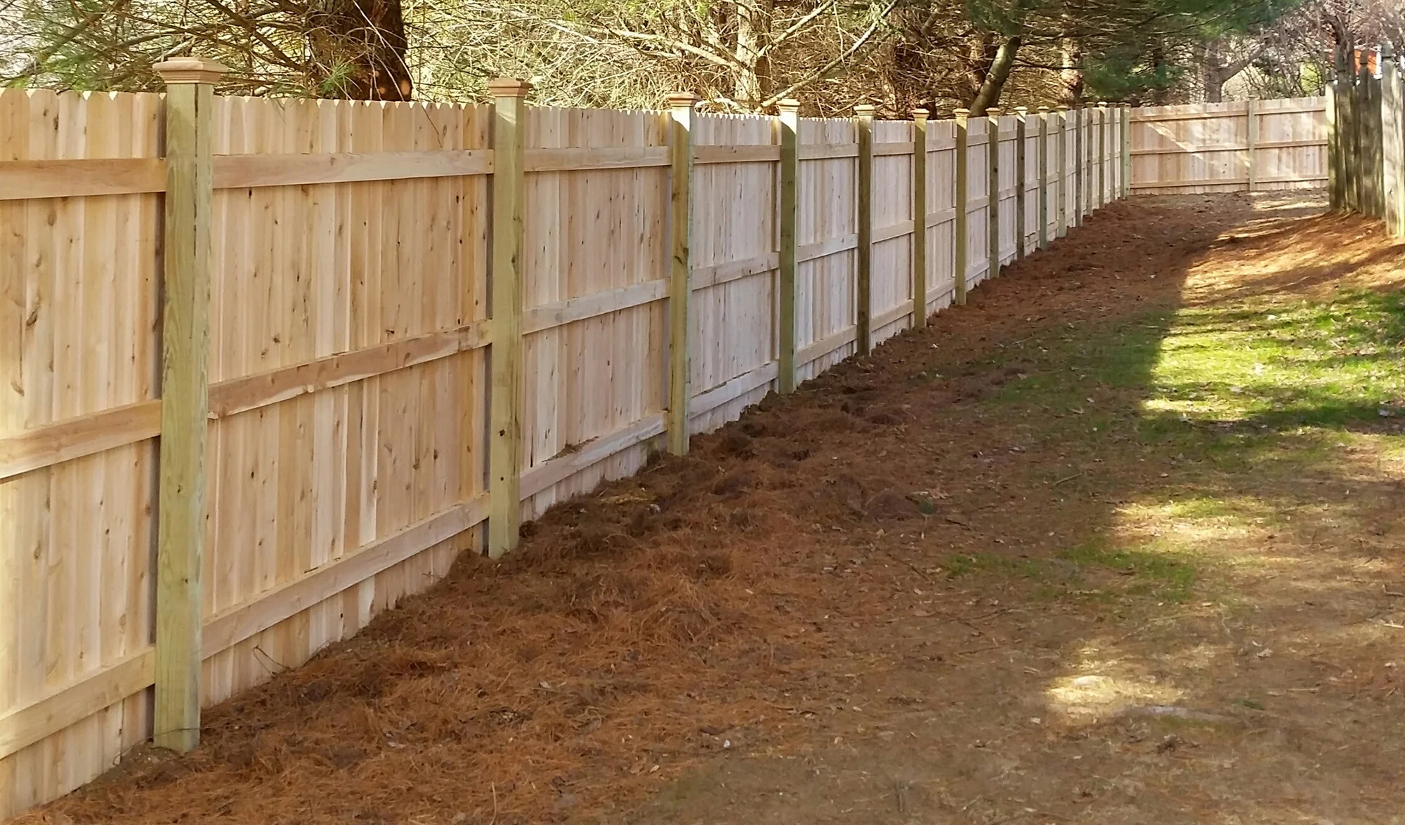 Solid board privacy fence